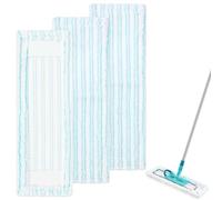 3 Pezzi Mocio di Ricambio Microfibra, Panni Umidi Lavapavimenti, Mocio Ricambio, Compatibile con Leifheit Profi XL Micro Duo/Profi XL Cotton Plus
