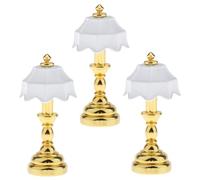 3 Pezzi Modello di Lampada per casa delle Bambole in Metallo da 1, 6 Pollici, Lampada in Miniatura Scala 1:12 Accessori per casa delle Bambole, Arredamento Vintage per, camer