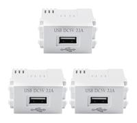 3 pezzi modulo di alimentazione USB: presa di ricarica USB da 2,1 A, adattatore di commutazione, presa da 220 V su trasformatore da 5 V, per smartphone e dispositivi USB