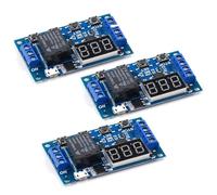 3 Pezzi Modulo Timer Relè, Modulo Timer, con Display LED, Timer di Ritardo di Attivazione/Disattivazione a Ciclo, Interruttore Relè Timer, 6V-30V