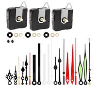 3 Pezzi Movimento Silenzioso Al Quarzo, Movimento Meccanismo Orologio da Parete, con 7 Set Lancette Orologio, per Parti Riparazione Dell'Orologio Parete Sostituzione (18 mm)