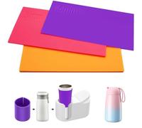3 Pezzi Mug Sublimazione, in Silicone a Sublimazione in 3 Spessori, Sublimazione Silicone per Tazze Cricut, per Trasferimento di Calore Termopressa per Tazze Colore(Arancio-Viola-Rosso)