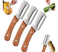 3 Pezzi Multi-Functional Vegetable Peeler,Pelapatate Multifunzionale, Pela Patate multifunzionale in acciaio inossidabile,Frutta e Zucca con Apribottiglie