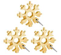 3 pezzi Multi-Tool,Multi attrezzo,Multi-Tool in Acciaio Inox,Snowflake Attrezzo,Multi Attrezzo in Acciaio Portatile,Keychain Multitoo,lStrumento Fiocco di Neve,Multi-tool Key (A)