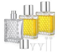 3 Pezzi Nebulizzatore Profumo, 50 ml Atomizzatore Profumo, Boccette Profumi Vuoti con Pipette e Imbuto, Portaprofumo Da Viaggio Ricaricabile per Viaggi, Cosmetici