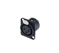 3 pezzi - NEUTRIK XLR 3 Poli Presa da Incasso NC3FDL-1-BAG - Connettore Professi