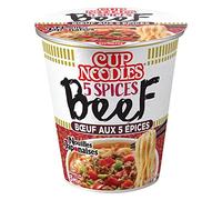 3 pezzi *** NISSIN Cup Giapponese Instant Pasta Manzo con 5 spezie, 1 persona 64 g