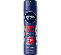 3 PEZZI NIVEA MEN Deodorante uomo spray Dry Impact, da 150 ml