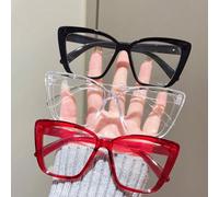 3 pezzi Occhiali da vista quadrati con montatura grande e stile accademico versatile, non da prescrizione, adatti per il viso