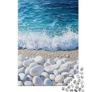 3 Pezzi Ocean Wave Crash Set Di Biancheria Da Letto Con Stampa 3D in Microfibra Con Chiusura A Strappo Beach Stone Texture Art Per Tutte Le Stagioni Per Ragazzi E Ragazze 70x50cm/1000pcs