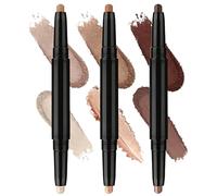 3 Pezzi Ombretto Stick Occhi Matitone Ombretto Occhi Effetto Trucco A Lunga Tenuta Applicazione Fluida Disponibile In Diversi Colori Multifunzionale Adatto A Vari Stili Di Trucco Texture Opaca/Shimmer