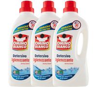 3 PEZZI Omino BiancoDetersivo Lavatrice Igienizzante Liquido,90Lavaggi da1500 ml