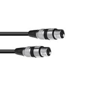 3 pezzi - OMNITRONIC Cavo Adattatore Audio XLR Femmina/Femmina 0,2 m Nero
