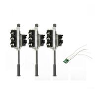 3 pezzi OO Gauge stradale semaforo modello treno lampade con LED per layout città e diorami 1:72