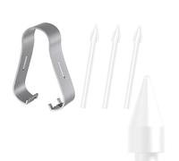 [3 Pezzi] Originale Morbido Punte di Ricambio per Pennino Samsung S Pen Galaxy S25 Ultra/S24 Ultra/S23 Ultra/Book3&4 360/Book 3&4 Pro 360, Senso di smorzamento originale, Controllo Preciso, Bianco