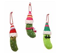 3 Pezzi Ornamenti di Banana Spagnola Verde, Decorazioni Natalizie Appendere, Decorazioni da Appendere per Interni, Adatto per Essere Appeso Agli Alberi di Natale
