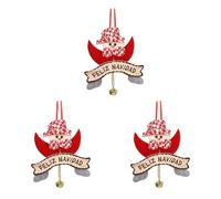 3 pezzi ornamento da appendere di Natale Babbo Natale forniture per feste campane di Natale per feste di nozze decorazione albero decorazione Babbo Natale ciondolo ornamento da appendere per le