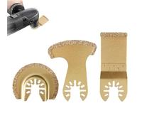 3 Pezzi Oscillante Attrezzo di Carburo Attrezzo, Accessori Per Utensili Oscillanti, Semicircolari Lame Utensile Multifunzione per la macinazione e la rimozione di malta cementizia e piastrelle di