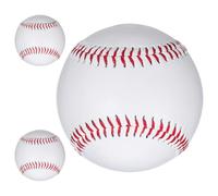 3 Pezzi Palla da Allenamento per Baseball e Softball in PVC Bianco | Uso Versatile per Principianti e Professionisti, Nucleo Duro con Frammenti di Legno, Alta Elasticità e Ridotto