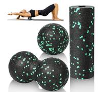 3 Pezzi Palline Massaggio, Lacrosse Ball, Sfere per Deep Tissue e Punto di Trigger, Recupero Muscolare, Schiena, Gambe, Piedi, Mani