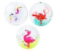 3 Pezzi Pallone da Spiaggia Gonfiabile 12 Pollici Palloni da Spiaggia con Paillettes Glitter per Bambini Adulti Palline da Piscina Giochi d'Acqua Gonfiabili per Attività all'Aperto Estate Hawaii Party