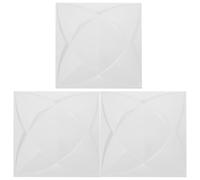 3 Pezzi Pannelli Decorativi 3d in PVC Bianco per Pareti Interne | Texture Tridimensionale, Effetto Rapido, per Muro in Cemento, Ufficio, Lobby e Parete TV