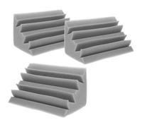 3 Pezzi Pannello Fonoassorbente Angolare per Studio | Schiuma a Nido D'ape, Fitto Disegno Piramidale, per Sala Ascolto e Pareti del Home Theater