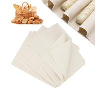 3 Pezzi Panno Lievitazione Pane, 75x45 cm/48x36 cm Panno del Panettiere, Telo di Lino Lievitazione Pane, Panno di Lino per Cuocere Il Pane, 100% Cotone Naturale, per Pasticceria, Baguette, Pane