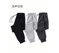 3 pezzi Pantaloni sportivi da uomo da esterno 3/4, pantaloni da corsa con tasche a mezzaluna, adatti per fitness, viaggio, sport. Disponibili in più colori, adatti per tutte le stagioni. Primavera L,M