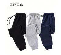 3 pezzi Pantaloni sportivi da uomo da esterno 3/4, pantaloni da corsa con tasche a mezzaluna, adatti per fitness, viaggio, sport. Disponibili in più colori, adatti per tutte le stagioni. Primavera L,M