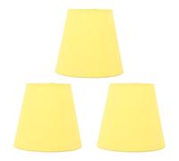 3 Pezzi Paralume a Botte, Paralume Moderno in Tessuto 14x13x9 cm per Lampada da Terra e a Sospensione, Copertura Leggera per Soggiorno Camera da Letto(Giallo)