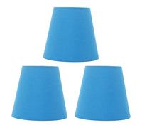 3 Pezzi Paralume a Botte, Paralume Moderno in Tessuto 14x13x9 cm per Lampada da Terra e a Sospensione, Copertura Leggera per Soggiorno Camera da Letto(Blu retrò)