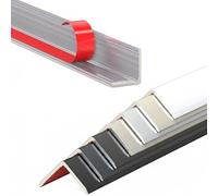 3 Pezzi Paraspigoli da Parete Autoadesivo, Angolo Protettivo Rigido in Alluminio, Profilo a L per la Protezione di Spigoli, 90cm 100cm Modanature Decorative(Matte White,30mm x 0.9m)