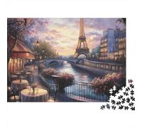 3 Pezzi Paris Evening Scene Set Di Biancheria Da Letto Con Stampa 3D Morbida Microfibra Copripiumino Con Cerniera Romantic Cityscape Art Per Tutte Le Stagioni Per Bambini,Ragazzi E Ragaz 70x50cm/1000p