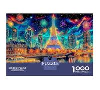 3 Pezzi Paris Night Fireworks Set Di Biancheria Da Letto Con Stampa 3D Morbida Microfibra Copripiumino Con Cerniera Neon Cityscape Decorazione Per La Camera Da Letto Per Ragazzi E Ragazze 70x50cm/1000