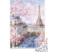 3 Pezzi Paris Skyline Set Di Biancheria Da Letto Stampa 3d in Microfibra Con Chiusura A Strappo Watercolor Spring Scene Per Tutte Le Stagioni Per Ragazzi E Ragazze 52x38cm/1000pcs