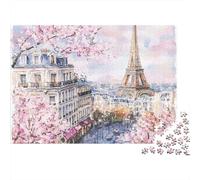3 Pezzi Paris Skyline Set Di Biancheria Da Letto Stampa 3d Morbida Microfibra Con Chiusura A Strappo Watercolor Spring Scene Per Tutte Le Stagioni Per Ragazzi E Ragazze 70x50cm/1000pcs