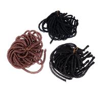 3 Pezzi Parrucca Treccine Afro Stile Africano, L | Fibra di Poliestere, senza Odore Particolare, per Provare un Look, per Amico e Partner Stile Casuale