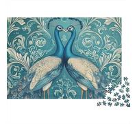 3 Pezzi Peacock Couple Set Di Biancheria Da Letto Con Stampa 3D Morbida Microfibra Con Chiusura A Strappo Art Nouveau Decorative Design Per Tutte Le Stagioni Per Ragazzi E Ragazze 52x38cm/1000pcs
