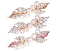 3 Pezzi Pearl Rhinestone Hairpin, Accessori Per Capelli Alla Moda, Acconciatura -Strumenti Decorativi, Accessori Elei Per Lo Styling, Adatti Per Abbigliamento Quotidiano, Banchetto E Matrimoni.