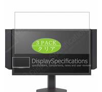 3 Pezzi Pellicola Protettiva, compatibile con BenQ ZOWIE XL2546X+ Plus 24.1" Monitor Screen Protector Protezioni Schermo (Non Vetro Temperato)