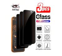 3 pezzi Pellicola protettiva per schermo privacy, compatibile con 17/16/16e/15/14/13/13 Pro/12/11/17 Pro Max/17 Air/16 Pro Max/15 Pro Max/14 Pro/Plus/Mini/X/XR/XS Max/7/8, Vetro temperato 9H+, compati