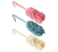 3 Pezzi: Pennello Per Il Bagno Lungo -Esten, Spugna Lunghe -Estea, Scrubber Posteriore, Spugna Su Una Barra, Battitore Di Doccia (Ciano, Beige, Rosa).