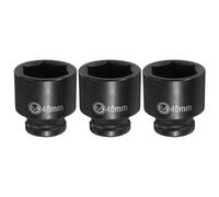 3 pezzi per Bush 6 punte presa d'impatto profondo 3/4" guida 40mm CR-V