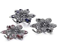 3 Pezzi Per Capelli a Forma di Farfalla Con Metallo e Cristalli Fermacapelli Vintage in Metallo Cristallo,Forcina in Metallo Cristallo, Adatta per la Vita Quotidiana, Feste, Matrimoni, Danza, Ecc