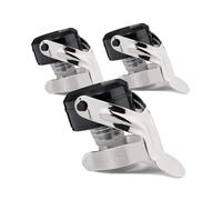 3 pezzi per confezione - Stopper Waf, Tappo Waf, Tappi Waf, Tappo per Vino, Prosecco, Spumante, Champagne, Supertappo Universale Brevettato, Colore Nero e Cromato, Tenuta 6 ATM - Brevetti Waf