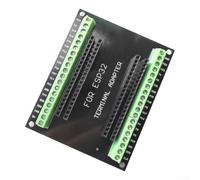3 pezzi per esp32 terminale adattatore scheda adattatore 30 pin GPIO espansione per scheda di sviluppo con morsetto a vite e presa pin a doppio strato PCB per progetti IoT Smart Home nero verde (38P)