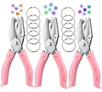 3 Pezzi Perforatore a Foro Singolo, Punzonatore Manuale in Metallo Strumento per