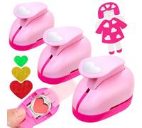 3 Pezzi Perforatori, Set Di Perforatori a Cuore, Perforatore a Cuore, Perforatore per Carta 10/15/25 Mm, Perforatore per Bambini, Per Lavori Manuali, Scrapbooking, Etichette Regalo