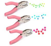 3 pezzi perforatrice for carta portatile in metallo fai da te a forma di cerchio singolo